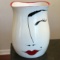 10” Tall Face Vase Signed Lolita