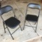 Pair of Black Folding Chairs