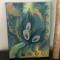 Original Painting “Peacock Feathers” Signed by Artist