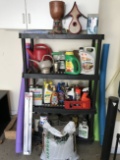 4 Tier Shelf with Many Lawn & Garden and Paint Items