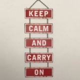 Metal Sign “Keep Calm and Carry On”