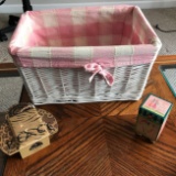 Wicker Basket with Trinket Boxes