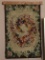 Vintage Hand Crafted Rug Wall Display with Wooden Hange