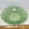 Vintage Uranium Vaseline Glass Etched Bowl