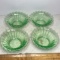 Lot of 4 Vintage Uranium Vaseline Glass Bowls