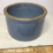 Vintage Blue Pottery Crock