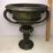 Large Vintage Cast Iron Double Handled Pedestal Planter