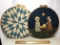 Pair of Vintage Hand Made Quilted Wall Hangings