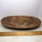 Primitive Wooden Dough Bowl with Handles Underneath