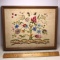 Vintage Hand Made Needlework Picture in Frame