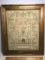 Vintage Hand Made Cross Stitch Framed Wall Hanging with “ABCs