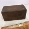Vintage Wooden Box with Sliding Top & Dove-tailed Corners