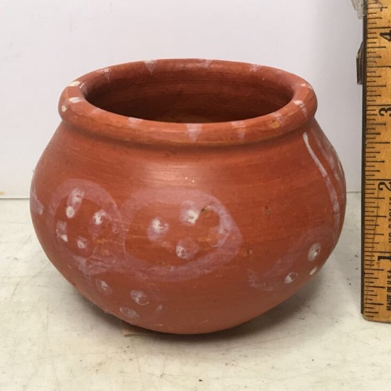Vintage Hand Made Clay Pottery Bowl by Natives of Amazon Rainforest - Made in Brazil