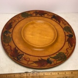 Vintage Wooden Lazy Susan Top/Chip Dip Platter