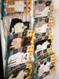 Gorgeous Lot of Vintage Hand Made Needlepoint Diamond Shaped Cat Pictures