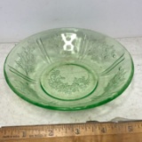 Vintage Uranium Vaseline Etched Glass Bowl
