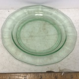 Vintage Uranium Vaseline Glass Small Plate
