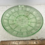 Vintage Uranium Vaseline Glass Saucer