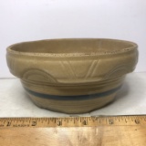 Antique Pottery Bowl with Blue Stripe