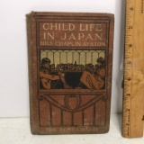 1901 “Child-Life in Japan And Japanese Child Stories” by Mrs. M. Chaplin-Ayrton Hard Cover Book