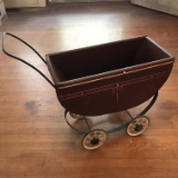 Vintage Wooden & Metal Baby Doll Carriage