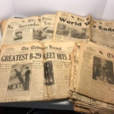 Large Lot of 1940’s News Papers