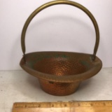 Vintage Hammered Copper Basket