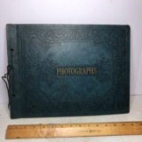 Vintage Scrapbook Style Photograph Book with Black Pages