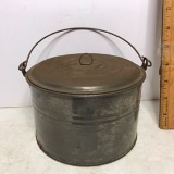 Vintage Metal Lidded Bucket