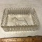 Vintage Clear Glass Scotty Dog Rectangular Dish