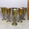 Set of 6 Vintage Leonard Plated Stemware - Made in India