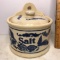 Vintage Pottery Salt Crock with Lid