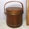 Vintage Wooden Sugar Bucket with Lid