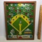 1962 Roger Maris Action Baseball Game with Metal Background & Wood Frame