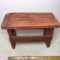 Antique Wooden Children’s Stool with Adorable Saying on Seat