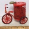 Metal Red Tricycle Coin Bank with Pad Lock