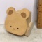 Wooden Teddy Bear Rolling Coin Bank
