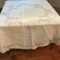Vintage Round Hand Embroidered 35” Round Table Cloth