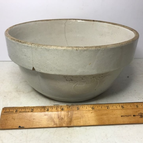 Large Vintage Pottery Mixing Bowl