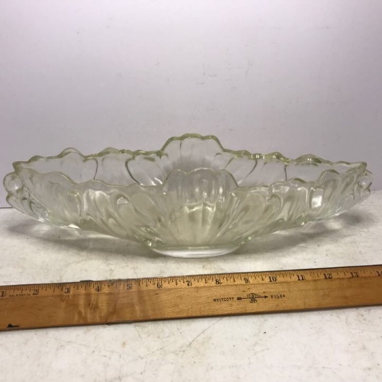 Large Vintage Heavy Glass Bowl