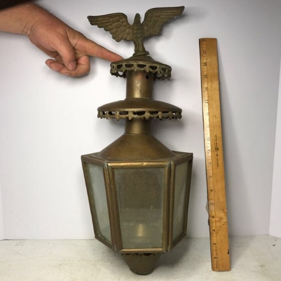 Antique Brass Candle Lantern Lamp Post Top