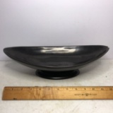 Vintage Red-Wing USA Pottery Oblong Pedestal Bowl