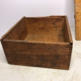 Antique Wooden Crate with Dove-tailed Edges