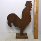 Wooden Rooster Hand Made Decorative Figure