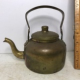 Vintage Brass Finish Small Metal Teapot