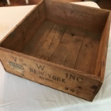Vintage Wooden Wine Advertisement Crate
