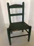 Antique Children’s Chair with Woven Seat
