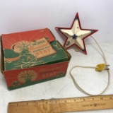 Vintage Illuminated Christmas Tree Star by Norma in Original Box