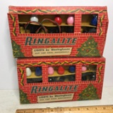 Pair of Vintage Ringalite Christmas Lights by Westinghouse in Original Boxes