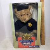 Collectible “American Heroes 1st Edition” Heads & Tales by Gund Police Bear in Box